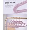 imageSONGMICS Velvet Hangers Set of 50 Clothes Hanger with Rose Gold Swivel Hook NonSlip and SpaceSaving 02Inch Thick 171Inch Long for Coat Shirt Dress Pants Tie Cloud White UCRF021W02Rose Gold  Lavender Purple