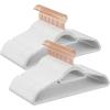 imageSONGMICS Velvet Hangers Set of 50 Clothes Hanger with Rose Gold Swivel Hook NonSlip and SpaceSaving 02Inch Thick 171Inch Long for Coat Shirt Dress Pants Tie Cloud White UCRF021W02Rose Gold  Cloud White