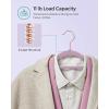imageSONGMICS Velvet Hangers Set of 50 Clothes Hanger with Rose Gold Swivel Hook NonSlip and SpaceSaving 02Inch Thick 171Inch Long for Coat Shirt Dress Pants Tie Cloud White UCRF021W02Rose Gold  Lavender Purple