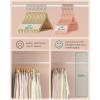 imageSONGMICS Velvet Hangers Set of 50 Clothes Hanger with Rose Gold Swivel Hook NonSlip and SpaceSaving 02Inch Thick 171Inch Long for Coat Shirt Dress Pants Tie Cloud White UCRF021W02Rose Gold  Coral Pink