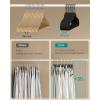 imageSONGMICS Velvet Hangers Set of 50 Clothes Hanger with Rose Gold Swivel Hook NonSlip and SpaceSaving 02Inch Thick 171Inch Long for Coat Shirt Dress Pants Tie Cloud White UCRF021W02Black  Ink Black