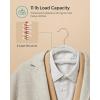 imageSONGMICS Velvet Hangers Set of 50 Clothes Hanger with Rose Gold Swivel Hook NonSlip and SpaceSaving 02Inch Thick 171Inch Long for Coat Shirt Dress Pants Tie Cloud White UCRF021W02Rose Gold  Cloud White
