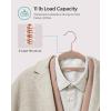 imageSONGMICS Velvet Hangers Set of 50 Clothes Hanger with Rose Gold Swivel Hook NonSlip and SpaceSaving 02Inch Thick 171Inch Long for Coat Shirt Dress Pants Tie Cloud White UCRF021W02Rose Gold  Caramel Brown