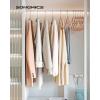 imageSONGMICS Velvet Hangers Set of 50 Clothes Hanger with Rose Gold Swivel Hook NonSlip and SpaceSaving 02Inch Thick 171Inch Long for Coat Shirt Dress Pants Tie Cloud White UCRF021W02Rose Gold  Caramel Brown