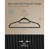 imageSONGMICS Velvet Hangers Set of 50 Clothes Hanger with Rose Gold Swivel Hook NonSlip and SpaceSaving 02Inch Thick 171Inch Long for Coat Shirt Dress Pants Tie Cloud White UCRF021W02Black  Ink Black