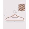 imageSONGMICS Velvet Hangers Set of 50 Clothes Hanger with Rose Gold Swivel Hook NonSlip and SpaceSaving 02Inch Thick 171Inch Long for Coat Shirt Dress Pants Tie Cloud White UCRF021W02Rose Gold  Caramel Brown