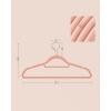 imageSONGMICS Velvet Hangers Set of 50 Clothes Hanger with Rose Gold Swivel Hook NonSlip and SpaceSaving 02Inch Thick 171Inch Long for Coat Shirt Dress Pants Tie Cloud White UCRF021W02Rose Gold  Coral Pink