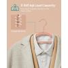imageSONGMICS Velvet Hangers Set of 50 Clothes Hanger with Rose Gold Swivel Hook NonSlip and SpaceSaving 02Inch Thick 171Inch Long for Coat Shirt Dress Pants Tie Cloud White UCRF021W02Rose Gold  Coral Pink