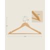 imageSONGMICS Wooden Hangers 20Pack Wood Coat Hangers with Shoulder Notches Swivel Hook NonSlip for Jackets Shirts Suits Black and Silver UCRW02B20Natural