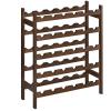 imageSONGMICS 30Bottle Wine Rack 5Tier Freestanding Floor Bamboo Wine Holder Display Stand Shelves Wave Bars Espresso UKWR25BRWalnut
