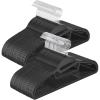 imageSONGMICS 50 Pack Coat Hangers HeavyDuty Plastic Suit Hangers SShaped Opening SpaceSaving 360 Swivel Hook 163 Inches Wide Light Gray and Dark Gray UCRP41G50Ink Black