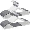 imageSONGMICS Clothes Hangers Pack of 50 Plastic Coat Hangers SpaceSaving Light Gray and Dark Gray UCRF50GCloudwhite  Darkgray