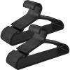 imageSONGMICS Clothes Hangers Pack of 50 Plastic Hangers with Wide Shoulder Notches SpaceSaving Coat Hangers 164 Inches Wide for Closet Cloud White UCRP010W01Ink Black