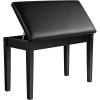 imageSONGMICS Duet Piano Bench with Padded Cushion and Storage Compartment Piano Chair Seat 134 x 291 x 197 Inches Ink Black ULPB75BKInk Black