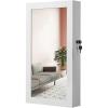imageSONGMICS Lockable Jewelry Cabinet Armoire with Mirror WallMounted Space Saving Jewelry Storage Organizer White UJJC51WTWhite