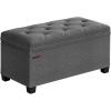 imageSONGMICS Storage Ottoman Bench Foot Rest with Legs 157 x 30 x 157 Inches End of Bed Bench Storage Chest Load up to 660 lb for Living Room Bedroom Entryway Dark Grey ULSF068G01