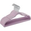 imageSONGMICS Velvet Hangers 50 Pack NonSlip Clothes Hangers with Shoulder Notches Pants Bar 360 Swivel Hook SpaceSaving for Closet Ink Black UCRF029B05Lavender Purple