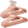 imageSONGMICS Velvet Hangers Set of 50 Clothes Hanger with Rose Gold Swivel Hook NonSlip and SpaceSaving 02Inch Thick 171Inch Long for Coat Shirt Dress Pants Tie Cloud White UCRF021W02Rose Gold  Coral Pink