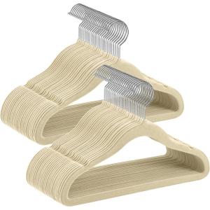 imageSONGMICS Baby Kids Hangers 50 Pack for Closet 118 x 81 Inches Rose Gold 360 Swivel Hooks SpaceSaving Clothes Velvet Hangers for Nursery NonSlip Jelly Pink UCRF027P01Summer Sand