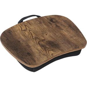 imageSONGMICS Lap Desk Bed Tray Laptop Table with Handle Cushion 126 x 157 x 31 Inches Rustic Brown ULLD109B01