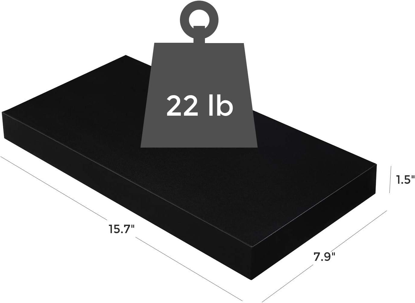 imageVASAGLE Wall Shelf Vintage Floating Shelf 157 inch Hanging Shelves Wall Mounted for Photos Decorations Rustic Brown ULWS24BXBlack