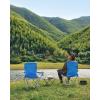 imageSONGMICS 2 Pack Folding Camping Chairs Load 330 lb Cup Holder and High Backrest HeavyDuty Structure for Lawn Garden Fishing TerraceBlue