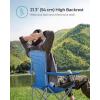 imageSONGMICS 2 Pack Folding Camping Chairs Load 330 lb Cup Holder and High Backrest HeavyDuty Structure for Lawn Garden Fishing TerraceBlue