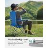 imageSONGMICS 2 Pack Folding Camping Chairs Load 330 lb Cup Holder and High Backrest HeavyDuty Structure for Lawn Garden Fishing TerraceBlue