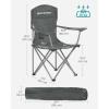 imageSONGMICS 2 Pack Folding Camping Chairs Load 330 lb Cup Holder and High Backrest HeavyDuty Structure for Lawn Garden Fishing TerraceSlate Gray