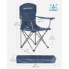 imageSONGMICS 2 Pack Folding Camping Chairs Load 330 lb Cup Holder and High Backrest HeavyDuty Structure for Lawn Garden Fishing TerraceTwilight Blue