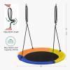 imageSONGMICS 40Inch Saucer Swing for Kids Outdoor 700 lb Load Capacity Tree Swing includes Hanging Kit Blue Orange Yellow and Black UGSW001Y02