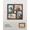 imageSONGMICS 4x6 Collage Picture Frames Family Photo Collage Frame Set of 4 for Wall Decor Glass Front Wall Hanging or Tabletop Ink Black URPF25BKAsh Black  Rustic Brown