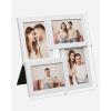 imageSONGMICS 4x6 Collage Picture Frames Family Photo Collage Frame Set of 4 for Wall Decor Glass Front Wall Hanging or Tabletop Ink Black URPF25BKCloud White