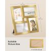imageSONGMICS 4x6 Collage Picture Frames Family Photo Collage Frame Set of 4 for Wall Decor Glass Front Wall Hanging or Tabletop Ink Black URPF25BKPale Gold