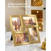 imageSONGMICS 4x6 Collage Picture Frames Family Photo Collage Frame Set of 4 for Wall Decor Glass Front Wall Hanging or Tabletop Ink Black URPF25BKPale Gold
