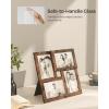 imageSONGMICS 4x6 Collage Picture Frames Family Photo Collage Frame Set of 4 for Wall Decor Glass Front Wall Hanging or Tabletop Ink Black URPF25BKRustic Brown