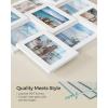 imageSONGMICS 4x6 Collage Picture Frames for Wall Decor 9 Pack Family Photo Collage Frame Set for Gallery Glass Front Assembly Required Ink Black URPF029B01Cloud White