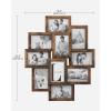 imageSONGMICS 4x6 Collage Picture Frames for Wall Decor 9 Pack Family Photo Collage Frame Set for Gallery Glass Front Assembly Required Ink Black URPF029B01Rustic Brown