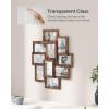 imageSONGMICS 4x6 Collage Picture Frames for Wall Decor 9 Pack Family Photo Collage Frame Set for Gallery Glass Front Assembly Required Ink Black URPF029B01Rustic Brown