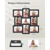imageSONGMICS 4x6 Collage Picture Frames for Wall Decor 9 Pack Family Photo Collage Frame Set for Gallery Glass Front Assembly Required Ink Black URPF029B01Ink Black