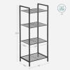 imageSONGMICS 5Tier Storage Rack Bathroom Shelf Extendable Plant Stand with Adjustable Shelf for Bathroom Living Room Balcony Kitchen Black UBSC35BK 118 x 15 x 504 InchesBlack