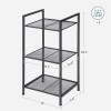 imageSONGMICS 5Tier Storage Rack Bathroom Shelf Extendable Plant Stand with Adjustable Shelf for Bathroom Living Room Balcony Kitchen Black UBSC35BK 118 x 15 x 504 InchesBlack