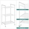 imageSONGMICS 5Tier Storage Rack Bathroom Shelf Extendable Plant Stand with Adjustable Shelf for Bathroom Living Room Balcony Kitchen Black UBSC35BK 118 x 15 x 504 InchesWhite