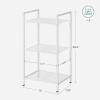 imageSONGMICS 5Tier Storage Rack Bathroom Shelf Extendable Plant Stand with Adjustable Shelf for Bathroom Living Room Balcony Kitchen Black UBSC35BK 118 x 15 x 504 InchesWhite