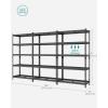 imageSONGMICS 5Tier Storage Shelves HeavyDuty Garage Shelving Adjustable Shelving Unit Steel Shelf Boltless Assembly for Garage 2200 lb Load 24 x 48 x 72 Inches Ink Black UGLR454B0118D x 108W x 72H