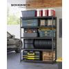 imageSONGMICS 5Tier Storage Shelves HeavyDuty Garage Shelving Adjustable Shelving Unit Steel Shelf Boltless Assembly for Garage 2200 lb Load 24 x 48 x 72 Inches Ink Black UGLR454B0124D x 96W x 72H