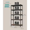 imageSONGMICS 5Tier Storage Shelves Load 2310 lb Garage Storage Boltless Assembly Adjustable Shelving Unit 118 x 295 x 591 Inches for Study Shed Basement Black and Rustic Brown UGLR300B11Black  Rustic Brown