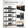 imageSONGMICS 5Tier Storage Shelves Load 2310 lb Garage Storage Boltless Assembly Adjustable Shelving Unit 118 x 295 x 591 Inches for Study Shed Basement Black and Rustic Brown UGLR300B11Black  Natural Beige