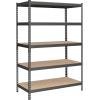 imageSONGMICS 5Tier Storage Shelves Load 2310 lb Garage Storage Boltless Assembly Adjustable Shelving Unit 118 x 295 x 591 Inches for Study Shed Basement Black and Rustic Brown UGLR300B11Gray  Natural Beige