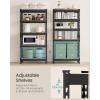 imageSONGMICS 5Tier Storage Shelves Load 2310 lb Garage Storage Boltless Assembly Adjustable Shelving Unit 118 x 295 x 591 Inches for Study Shed Basement Black and Rustic Brown UGLR300B11Black  Rustic Brown